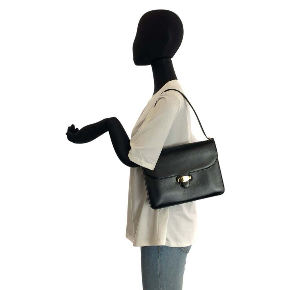 CHRISTIAN DIOR Vintage Black Leather Shoulder Bag - Picture 7 of 10